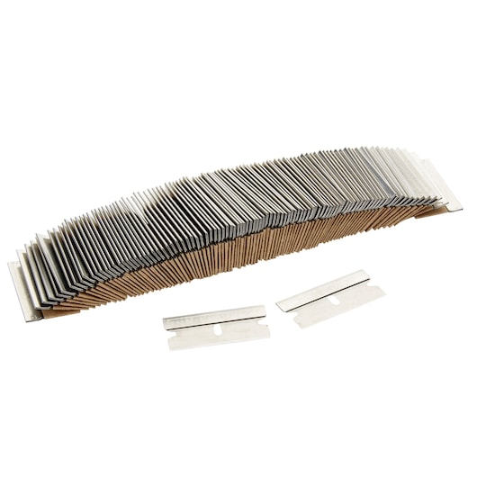 STANLEY 1-11-515 pack of double edge razor blades, silver color, front angle on white background.