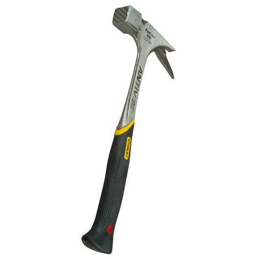STANLEY 1-51-937 photography of claw hammer with anti-vibration handle, angled on white background.