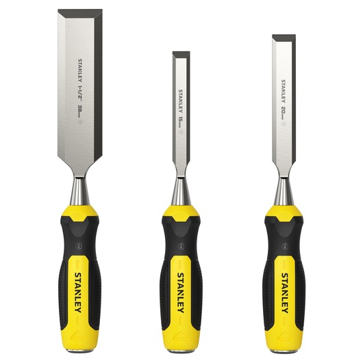Stanley® DynaGrip® 3dílná sada dlát s dřevěnou rukojetí