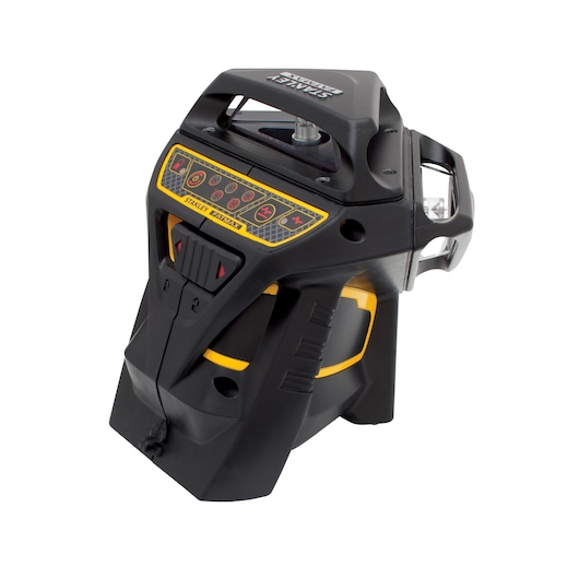 Stanley FMHT1-77357 rotary laser level in black and yellow for precise leveling and alignment tasks.