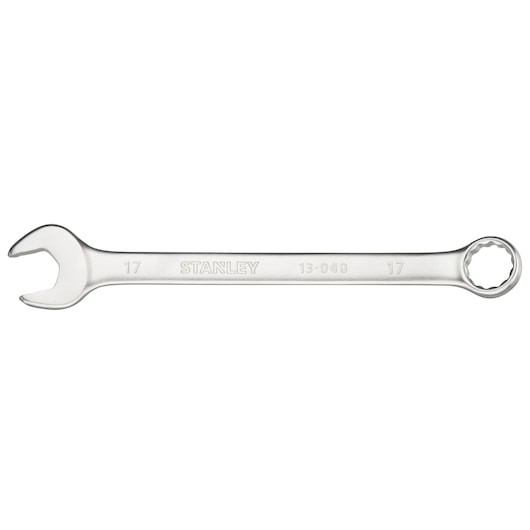 Photo of STANLEY FMMT13040-0 combination wrench, silver finish, front angle on white background.