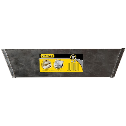 STANLEY STHT0-05867 stainless steel mud pan, product photo from front on white background.