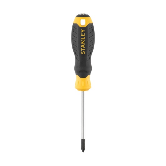 STANLEY STHT16155-0 screwdriver with yellow and black handle, front view, product photography.