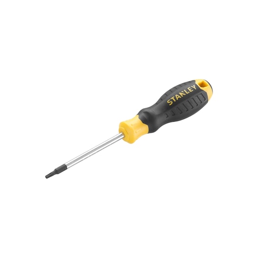 STANLEY STHT16178-0 torx screwdriver with black and yellow ergonomic handle, product photography on white background.