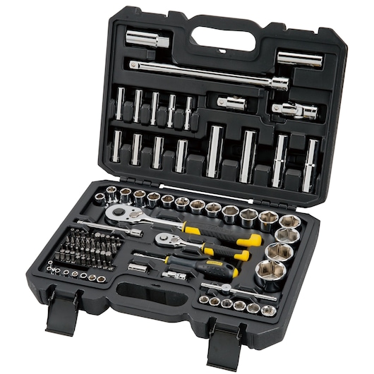 Stanley® 1/4" a 1/2" Sada ráčen a zásuvek s příslušenstvím, 96 ks