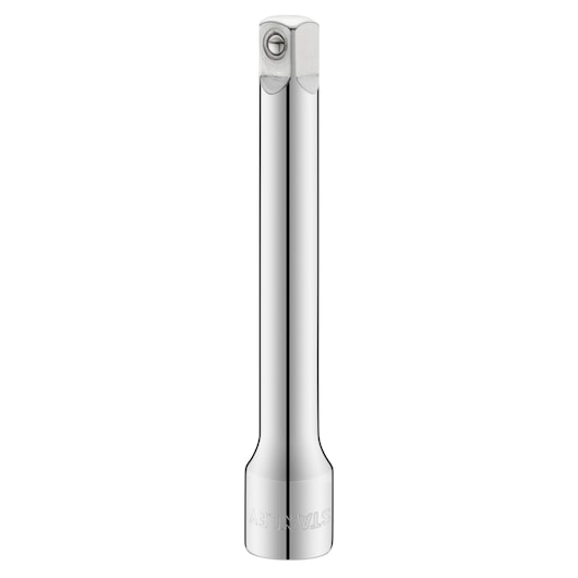 Photo of STANLEY STMT86006-0 chrome extension bar, tool accessory, front angle on white background.