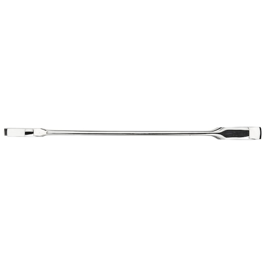STANLEY STMT89917-0 chrome double ended flat pry bar, photographed from the side on white background.